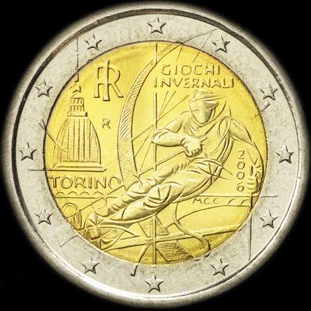 Italie 2006 - Jeux Olympiques d'Hiver à Turin - 2 euro commémorative