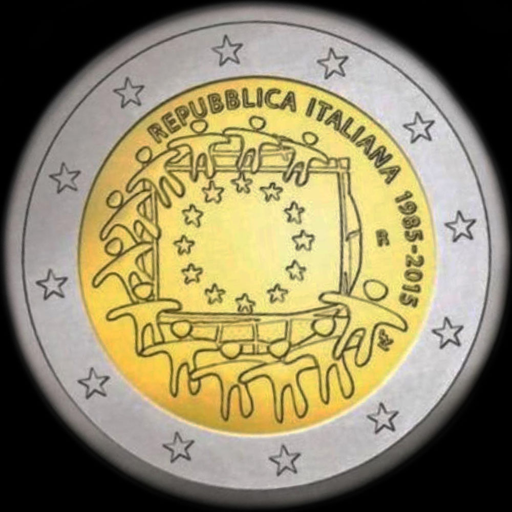 Italie 2015 - 30 ans du Drapeau de l'UE - 2 euro commémorative
