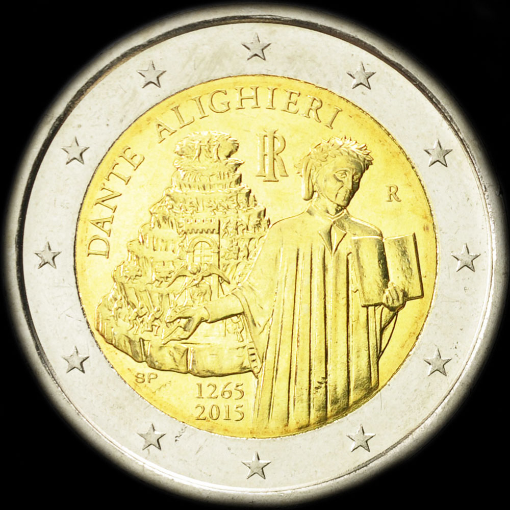 Italie 2015 - 750 ans de Dante Alighieri - 2 euro comm�morative