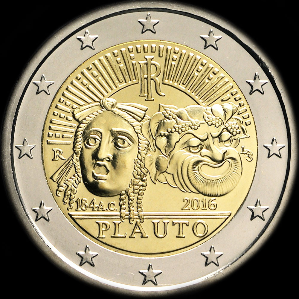 Italie 2016 - 2200 ans de la mort de Titus Maccius Plautus - 2 euro comm�morative