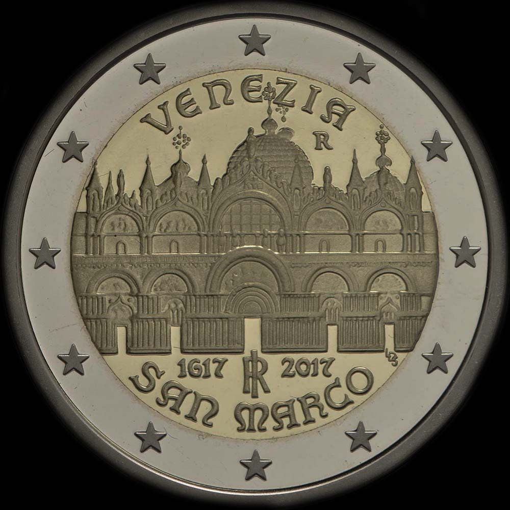 Italie 2017 - 400 ans de l'ach�vement de la Basilique Saint-Marc � Venise - 2 euro comm�morative