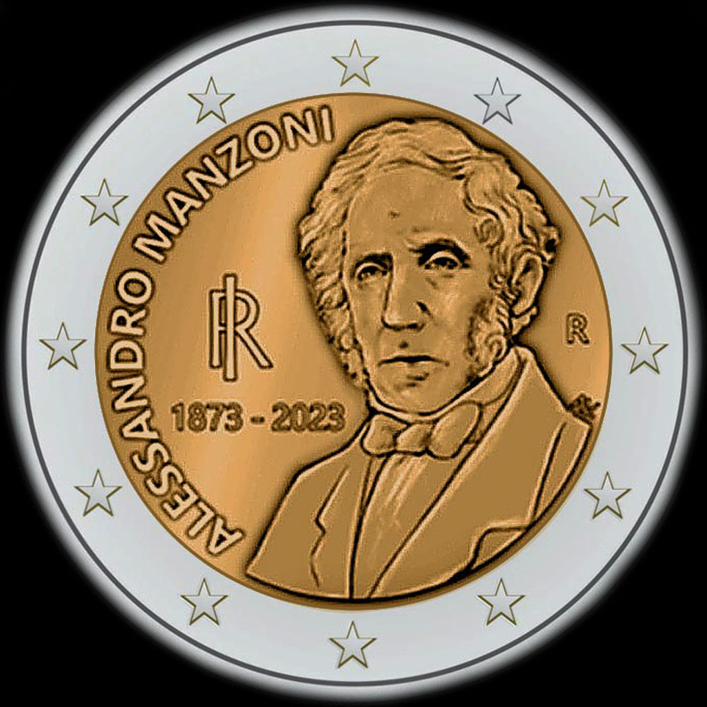 Italie 2023 - 150 ans de la mort d'Alessandro Manzoni - 2 euro comm�morative