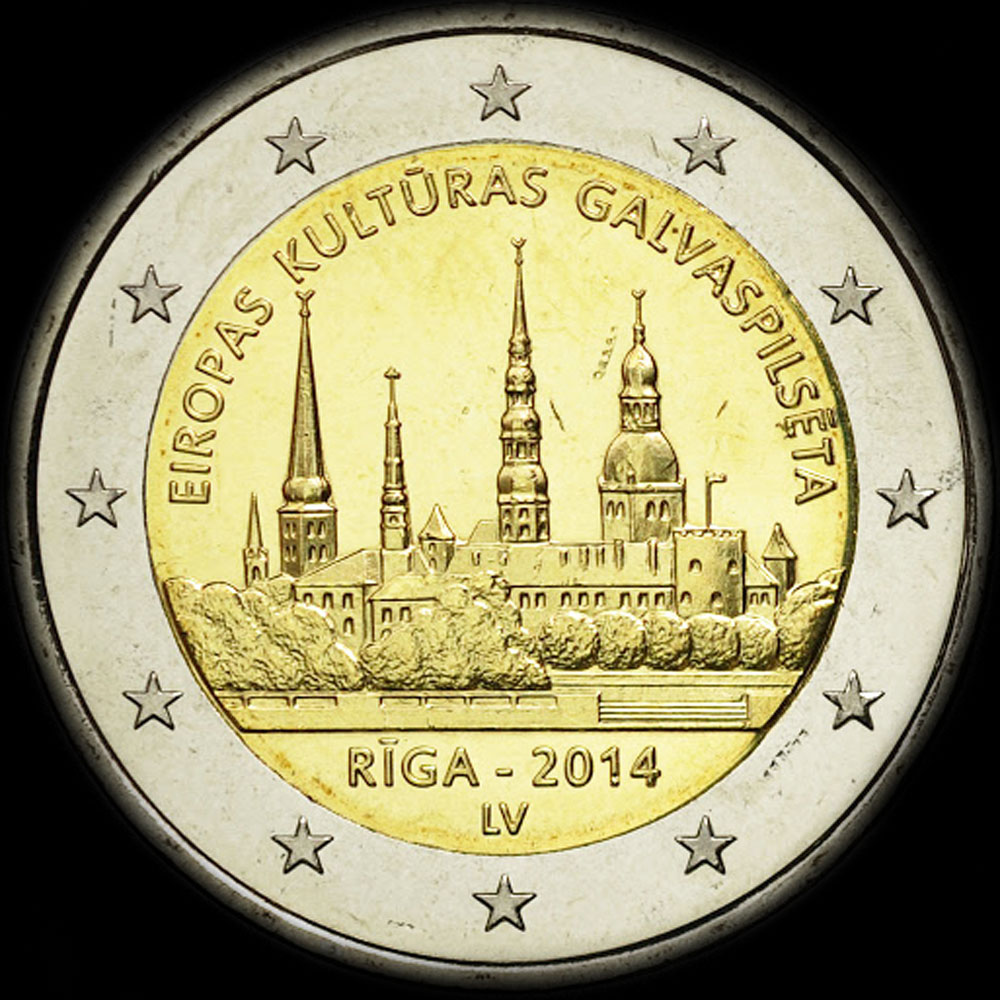 Lettonie 2014 - Riga, Capitale Europ�enne de la Culture - 2 euro comm�morative