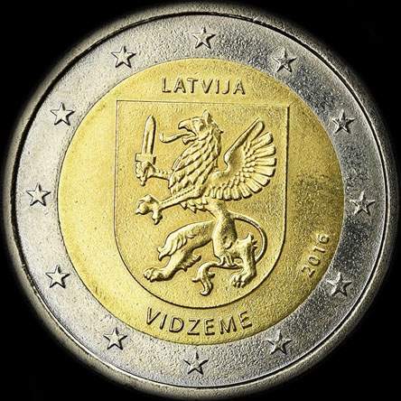 Lettonie 2016 - Région Vidzeme (Livonie) - 2 euro commémorative