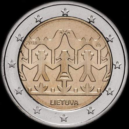 Lituanie 2018 - Fête des Chants et Danses Lituaniens - 2 euro commémorative