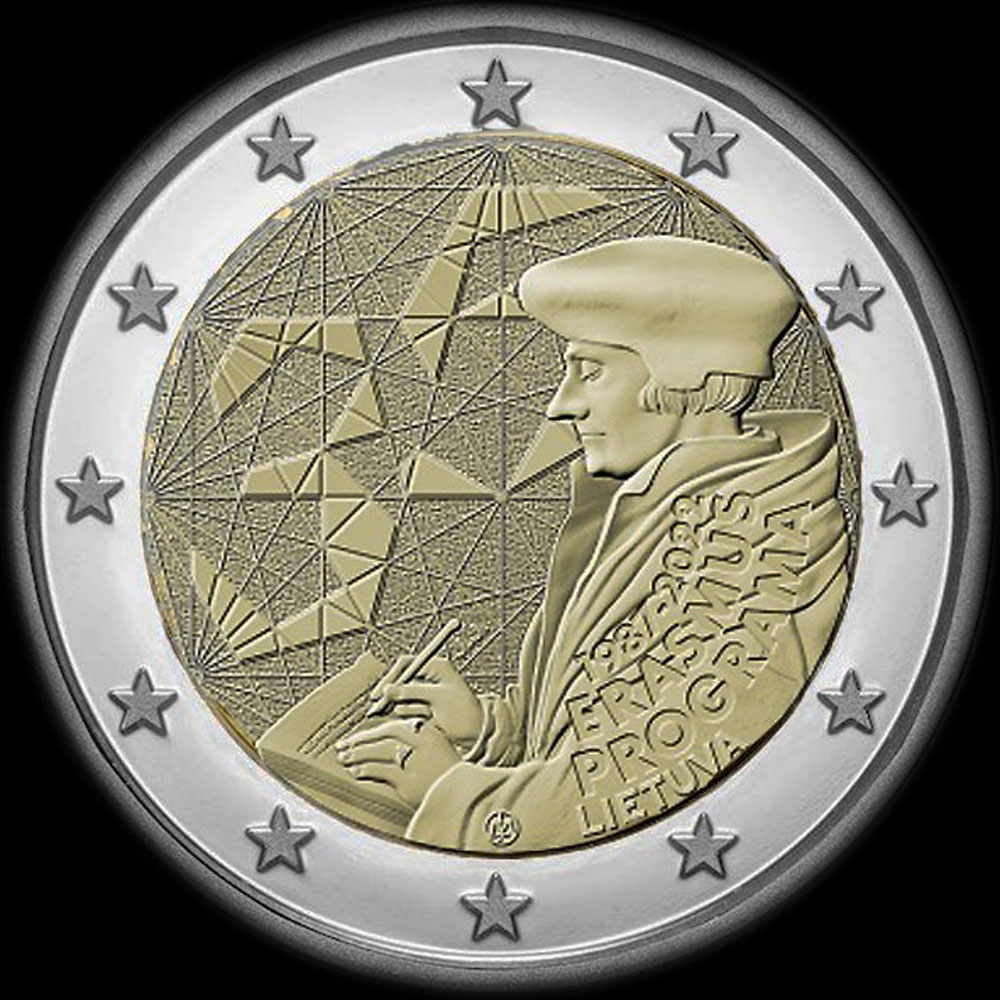 Lituanie 2022 - 35 ans du programme Erasmus - 2 euro comm�morative