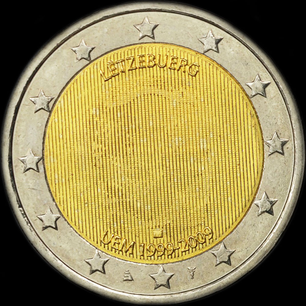Luxembourg 2009 - 10 ans de l'UEM - 2 euro comm�morative