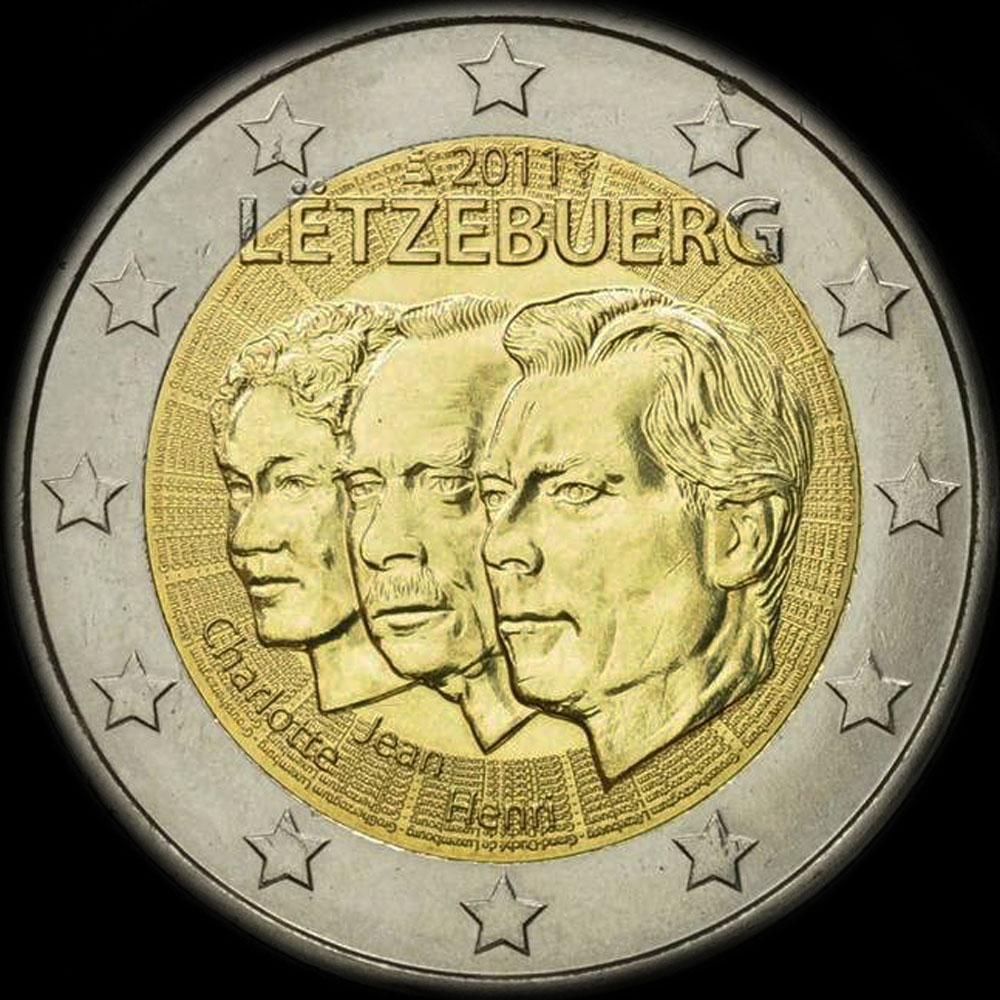 Luxembourg 2011 - 50 ans de la nomination de Jean au titre de Lieutenant-Repr�sentant du Grand-Duc - 2 euro comm�morative