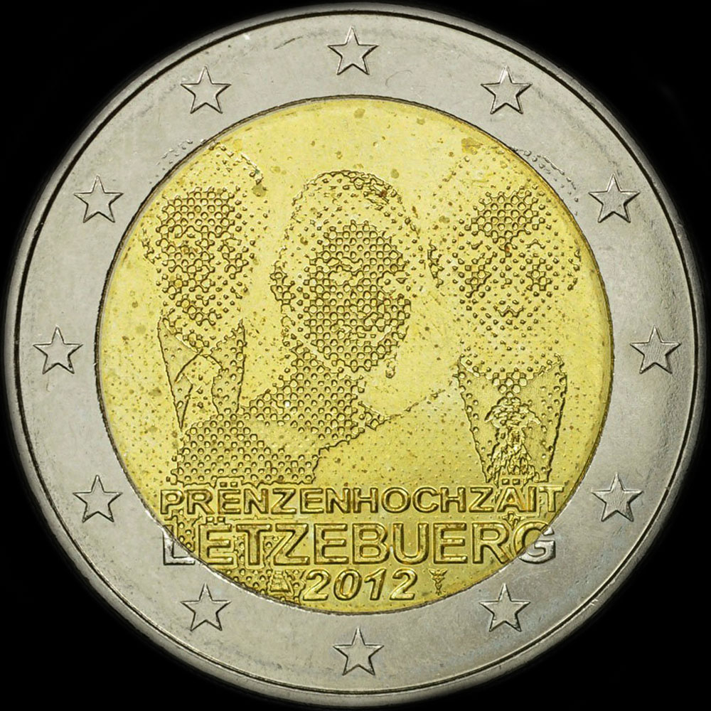 Luxembourg 2012 - Mariage du Grand-Duc Guillaume avec la Comtesse St�phanie de Lannoy - 2 euro comm�morative