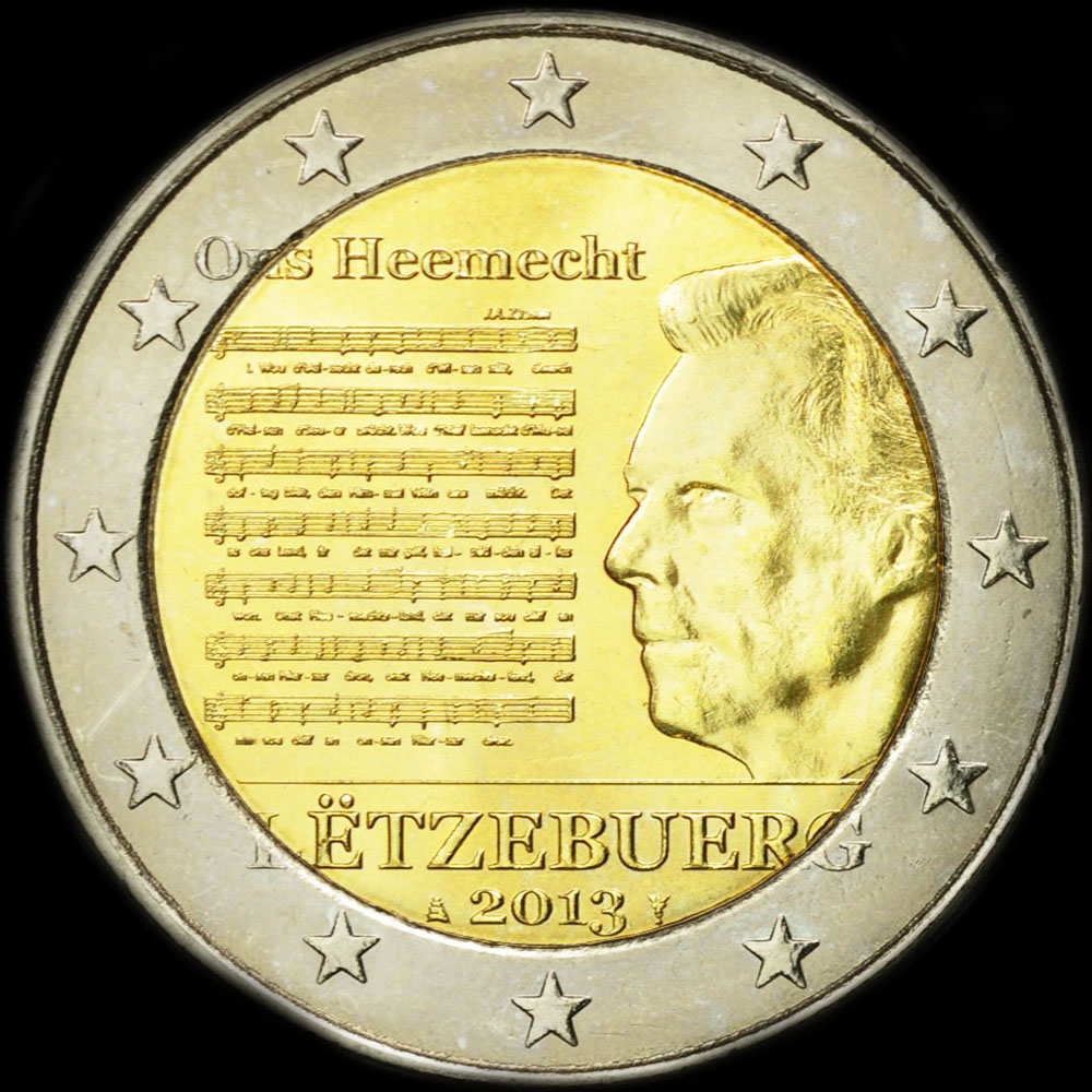 Luxembourg 2013 - Hymne National - 2 euro commémorative