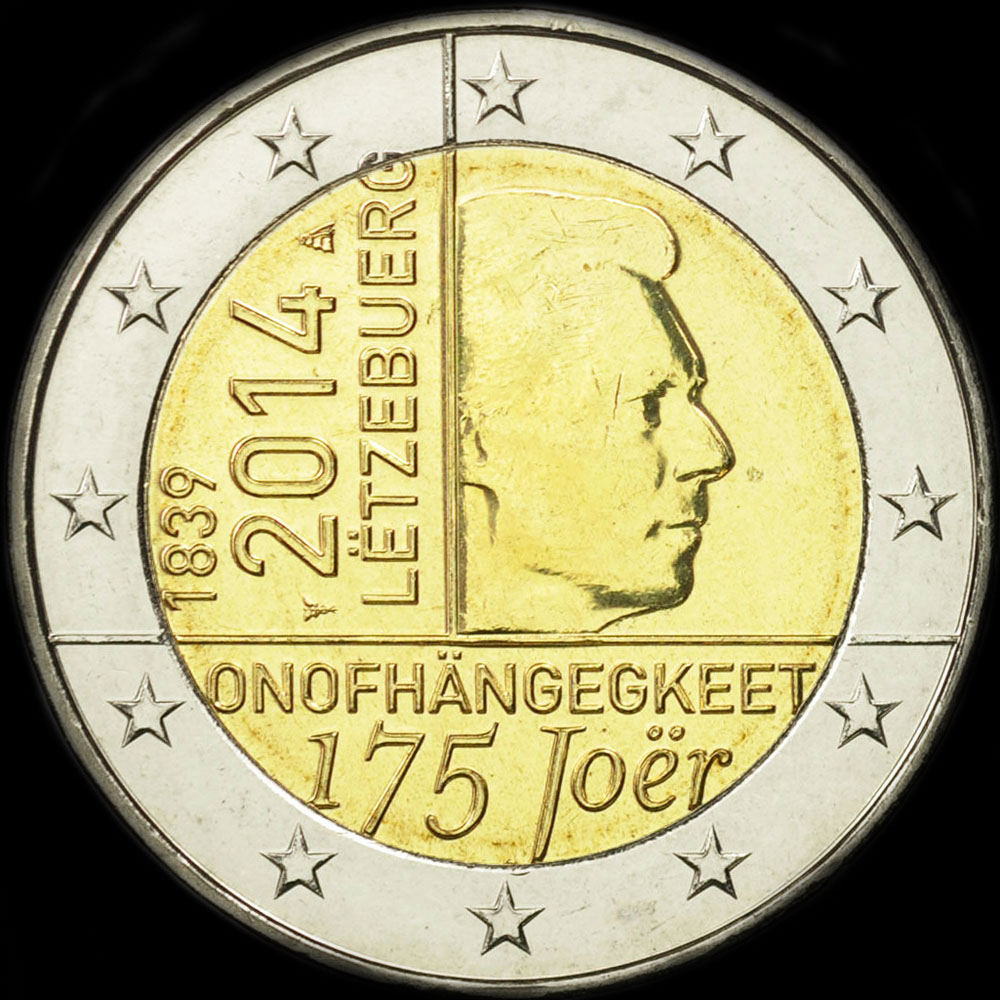 Luxembourg 2014 - 175 ans d'Ind�pendance du Grand-Duch� du Luxembourg - 2 euro comm�morative