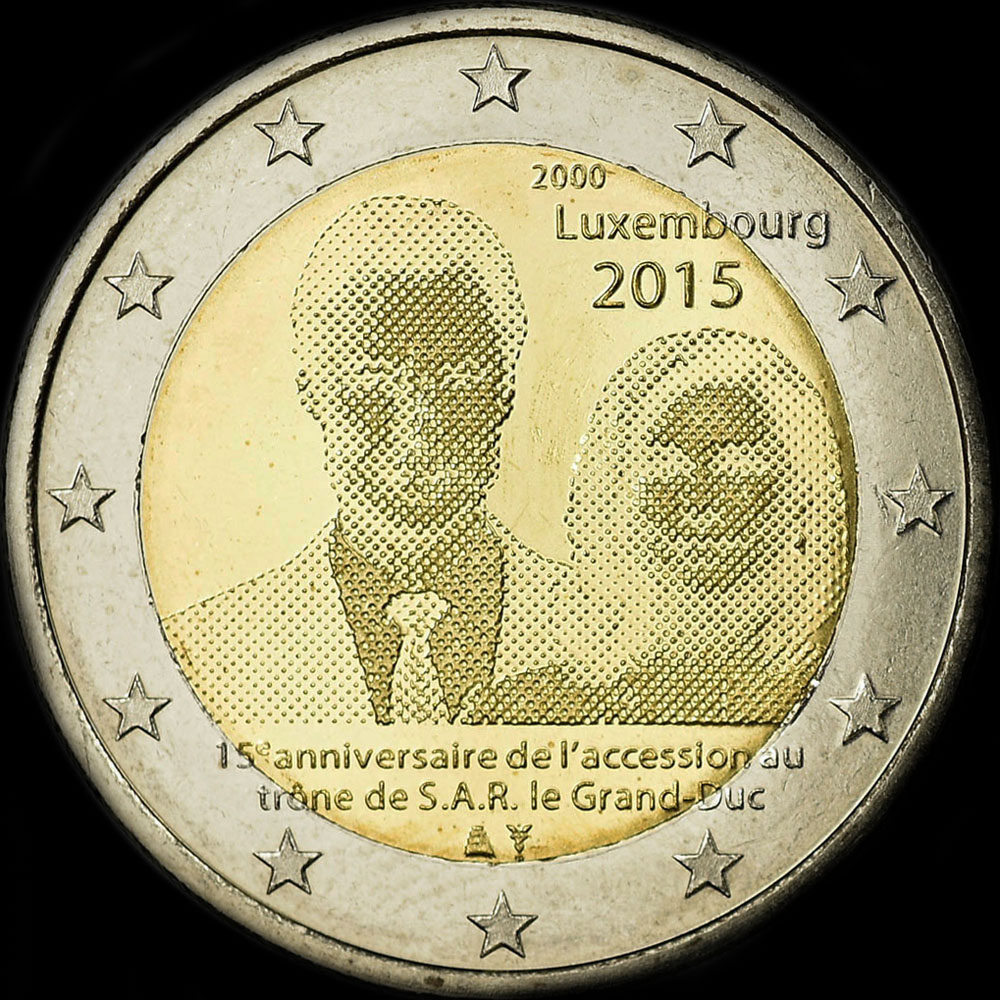 Luxembourg 2015 - 15 ans du Couronnement du Grand-Duc Henri - 2 euro comm�morative