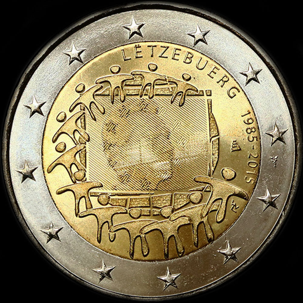 Luxembourg 2015 - 30 ans du Drapeau de l'UE - 2 euro comm�morative