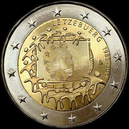 Luxembourg 2015 - 30 ans du Drapeau de l'UE - 2 euro commémorative