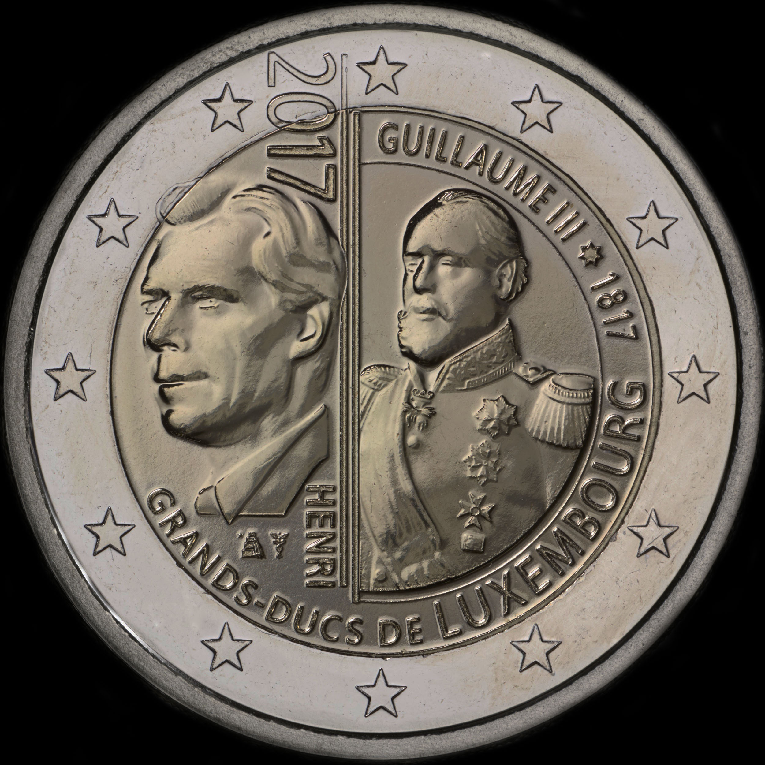 Luxembourg 2017 - 200 ans du Grand-Duc Guillaume III - 2 euro comm�morative