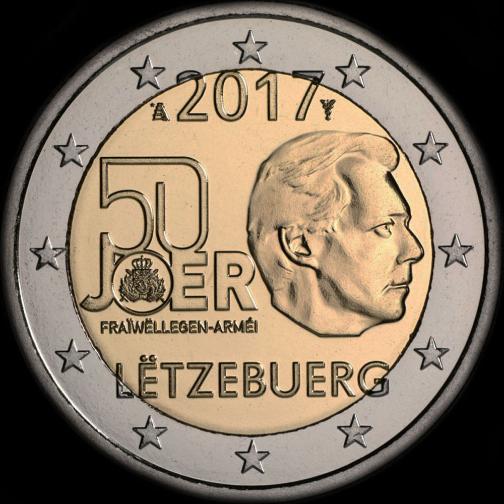 Luxembourg 2017 - 50 ans du Service Militaire Volontaire au Luxembourg - 2 euro comm�morative