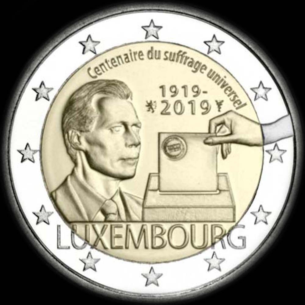 Luxembourg 2019 - 100 ans du Suffrage Universel - 2 euro commémorative