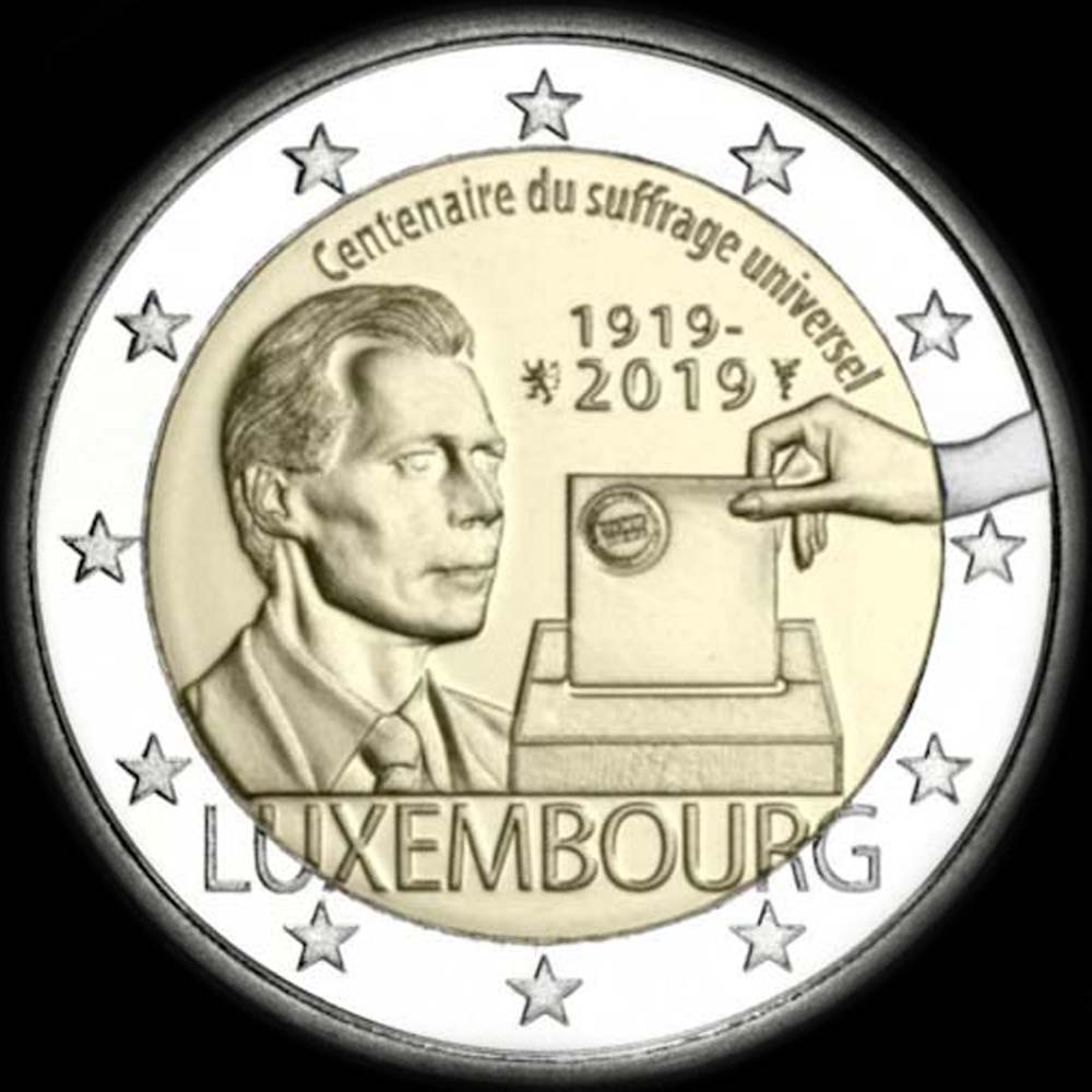 Luxembourg 2019 - 100 ans du Suffrage Universel - 2 euro comm�morative