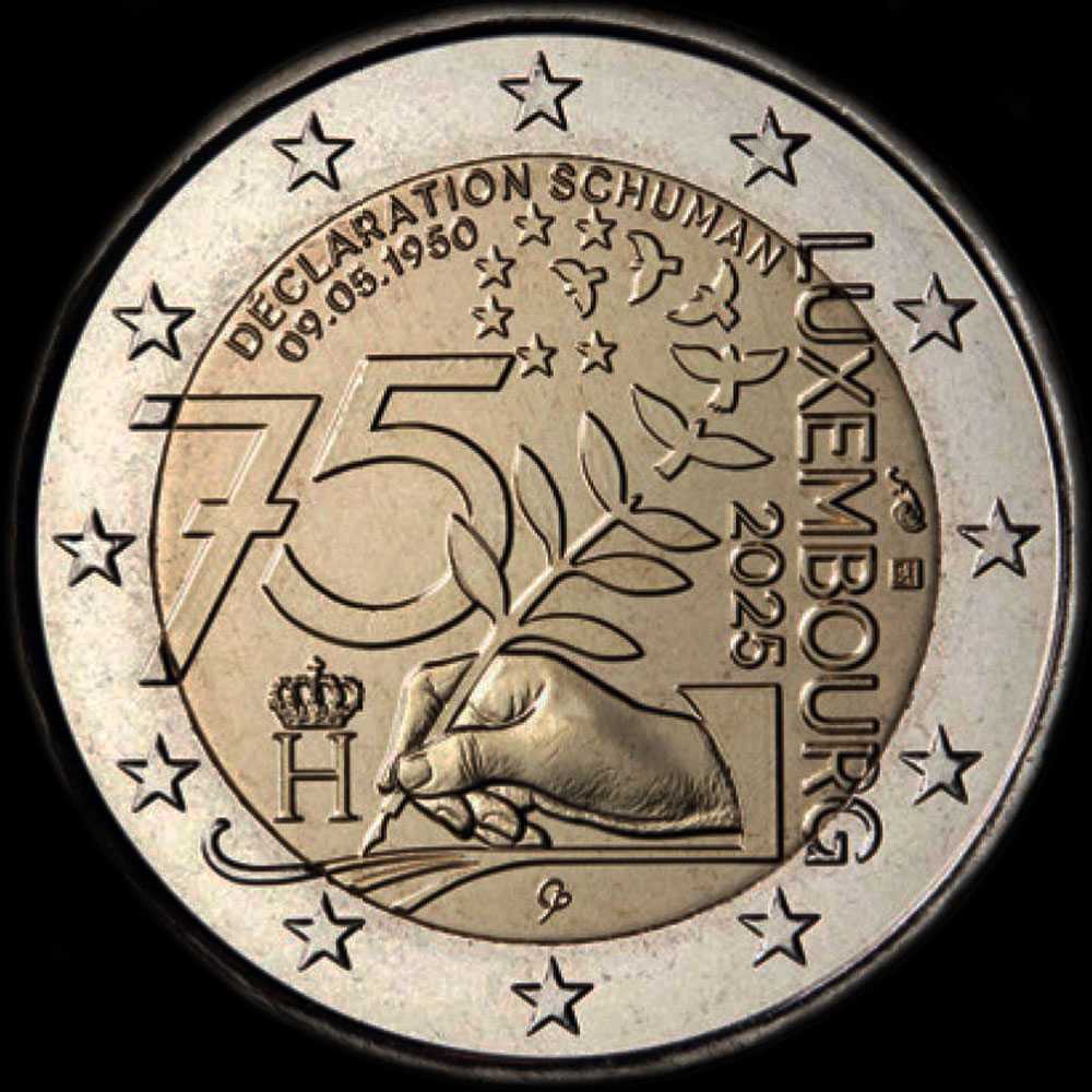 Luxembourg 2025 - 75 ans de la D�claration Schuman - 2 euro comm�morative