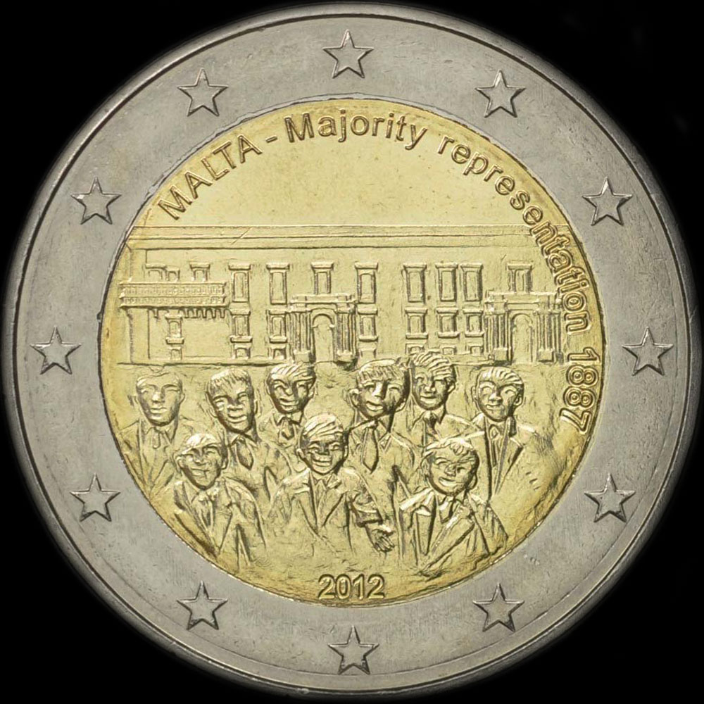 Malte 2012 - Droit à la Représentation Majoritaire en 1887 - 2 euro commémorative