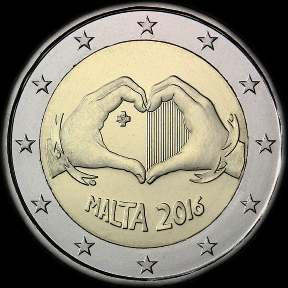 Malte 2016 - Solidarit� avec les Enfants - l'Amour - 2 euro comm�morative