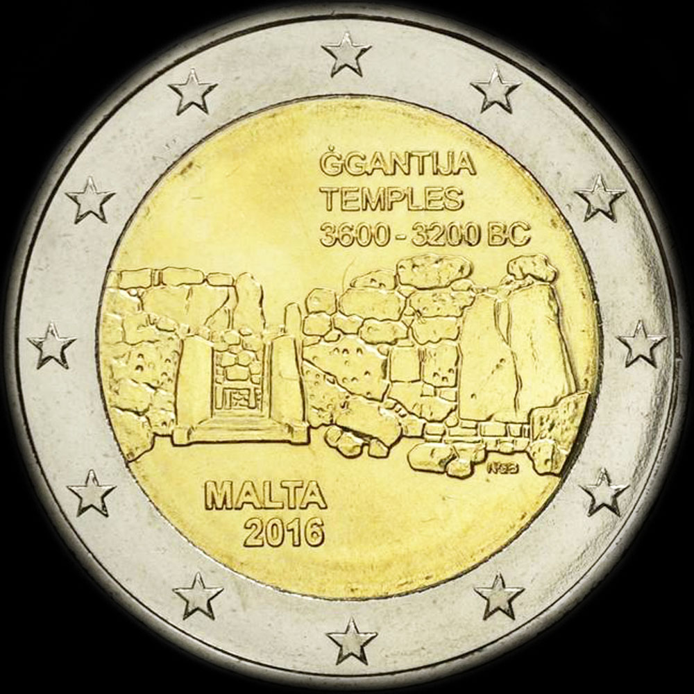 Malte 2016 - Site pr�historique de Ggantija - 2 euro comm�morative