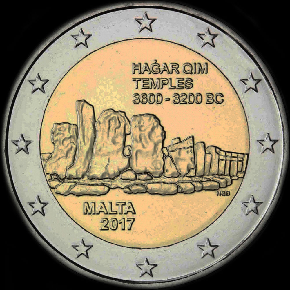 Malte 2017 - Site pr�historique de Hagar Qim - 2 euro comm�morative