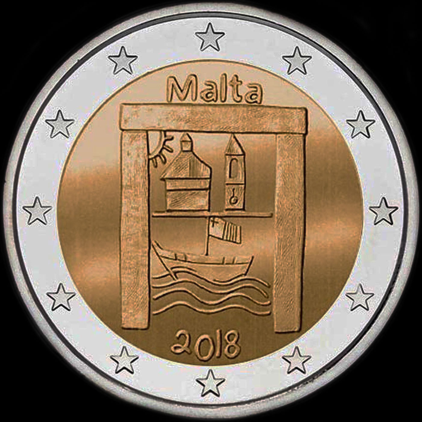 Malte 2018 - Solidarit� avec les Enfants - Patrimoine Culturel - 2 euro comm�morative