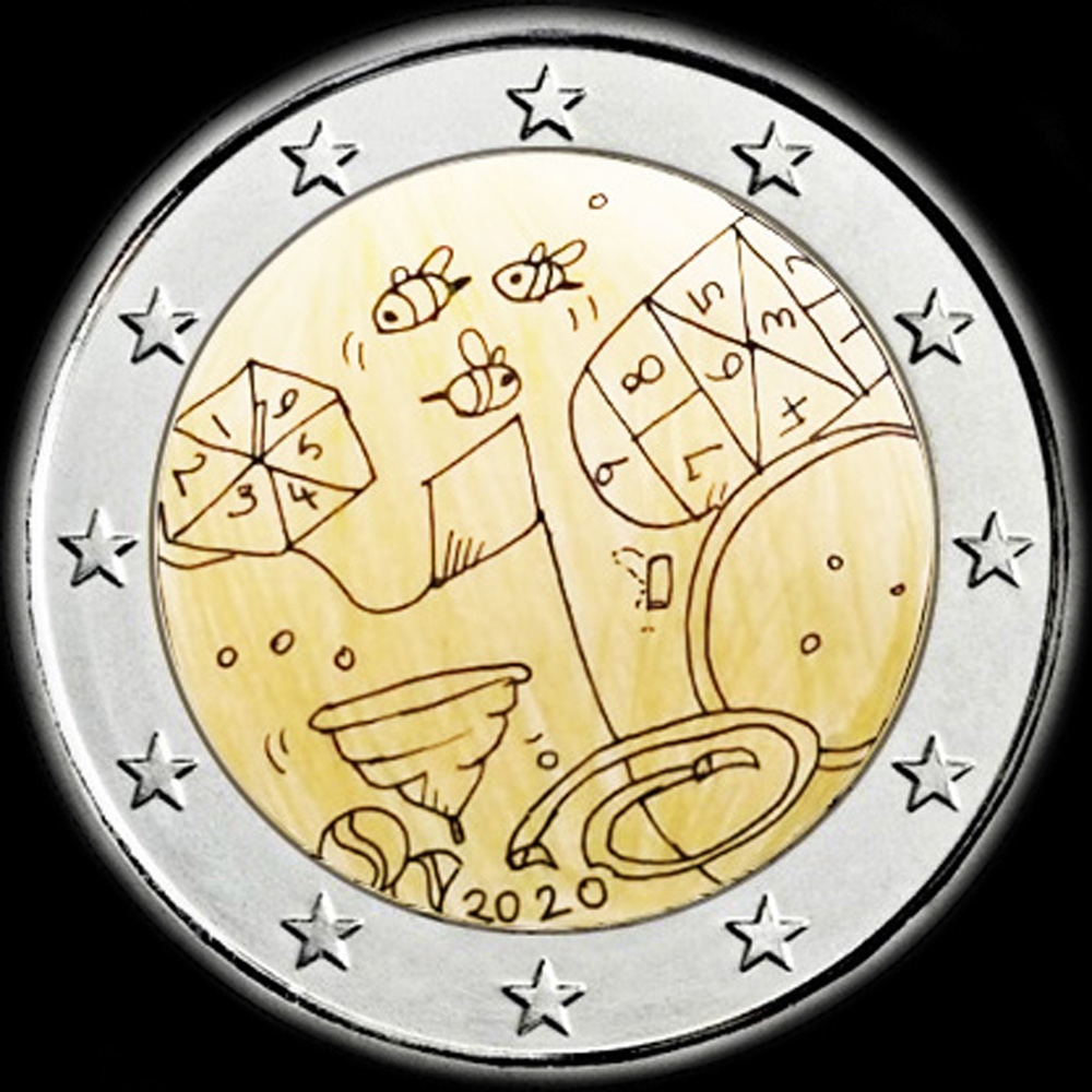 Malte 2020 - Solidarit� avec les Enfants - les Jeux - 2 euro comm�morative