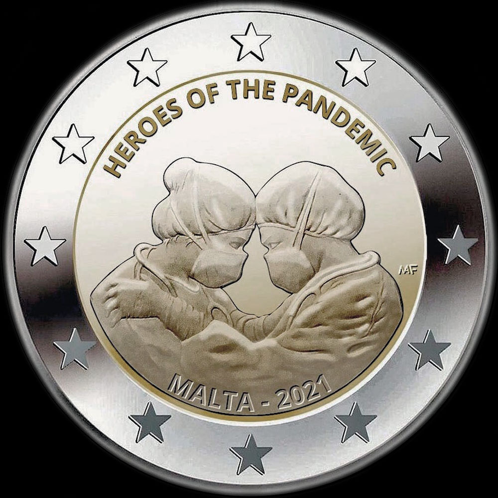 Malte 2021 - H�ros de la pand�mie - 2 euro comm�morative