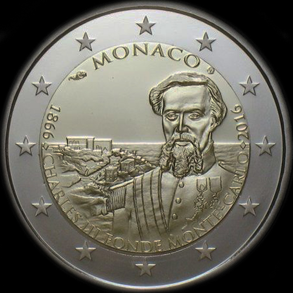 Monaco 2016 - 150 ans de la Fondation de Monte-Carlo par Charles III - 2 euro comm�morative