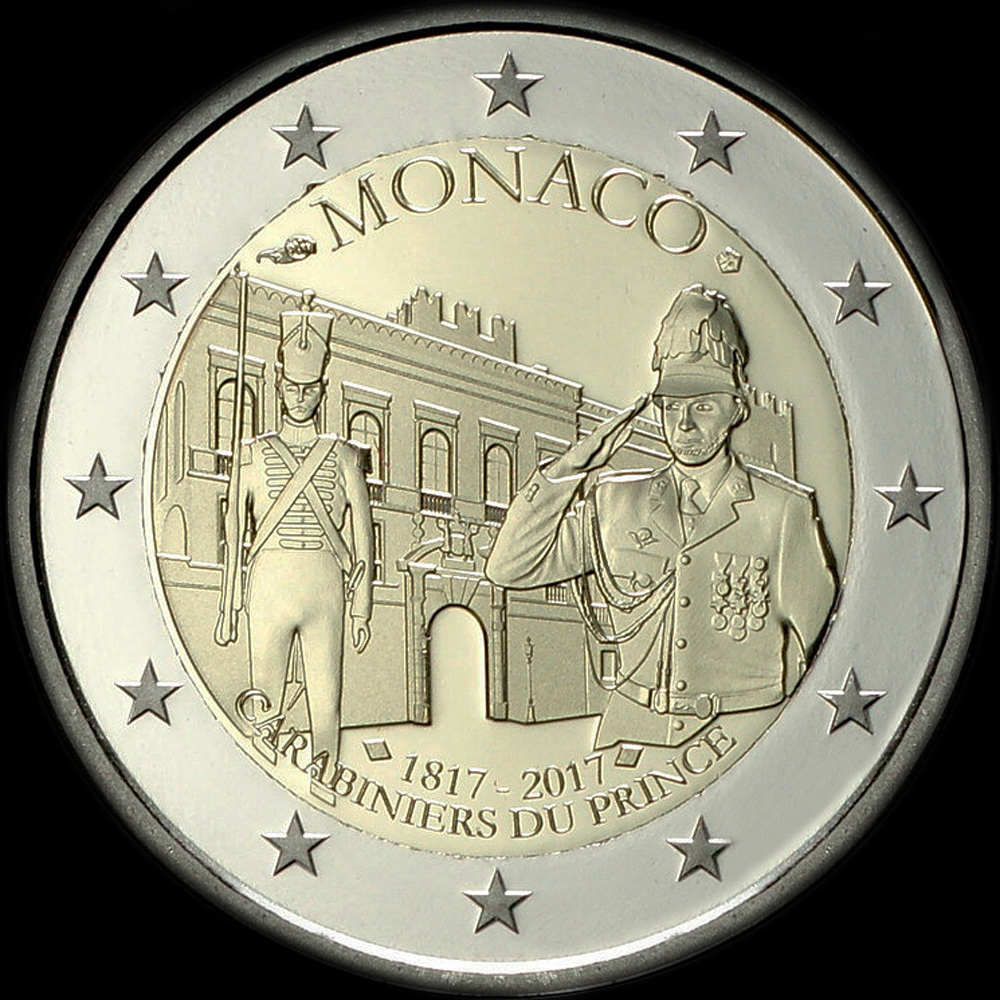 Monaco 2017 - 200 ans de la Compagnie des Carabiniers du Prince - 2 euro commémorative