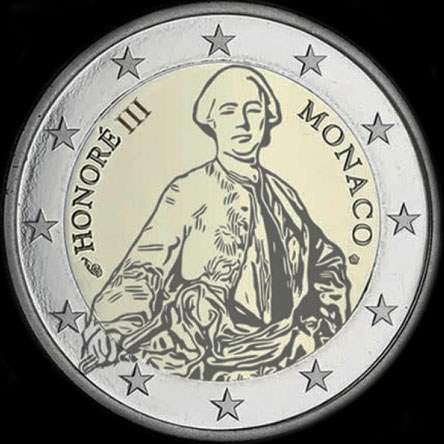 Monaco 2020 - 300 ans de la naissance du Prince Honoré III - 2 euro commémorative