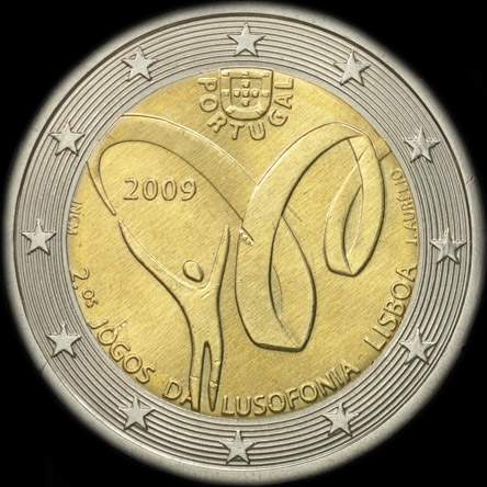 Portugal 2009 - 2�me Jeux de la Lusophonie � Lisbonne - 2 euro comm�morative