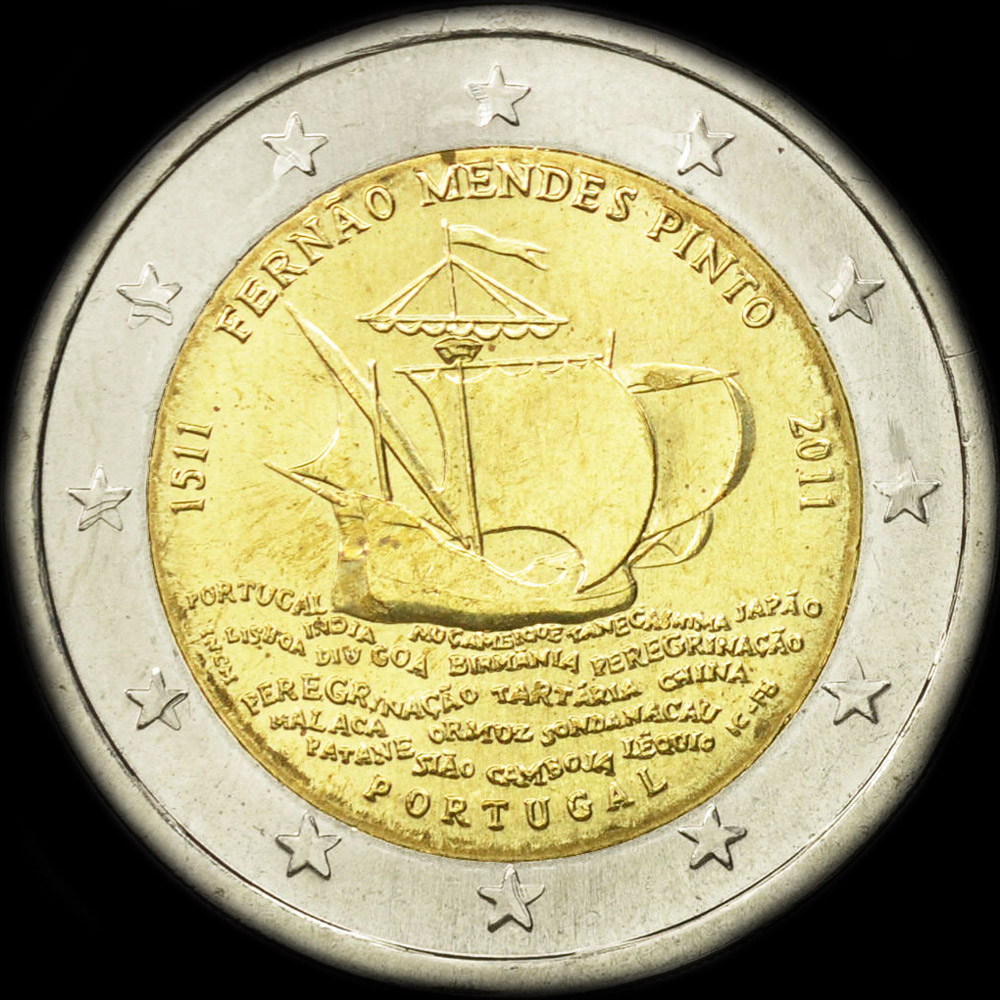 Portugal 2011 - 500 ans de Fern�o Mendes Pinto - 2 euro comm�morative