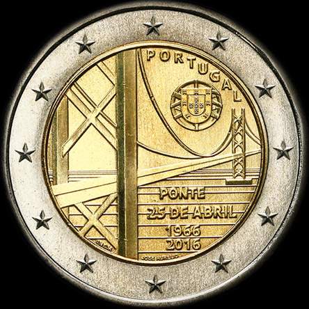 Portugal 2016 - 50 ans du Pont du 25 Avril - 2 euro comm�morative