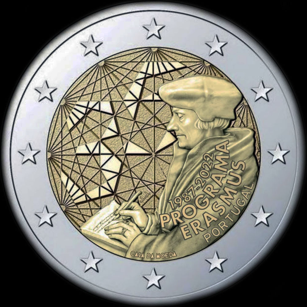 Portugal 2022 - 35 ans du programme Erasmus - 2 euro comm�morative