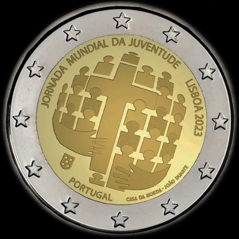 Portugal 2023 - Journ�es mondiales de la Jeunesse - 2 euro comm�morative