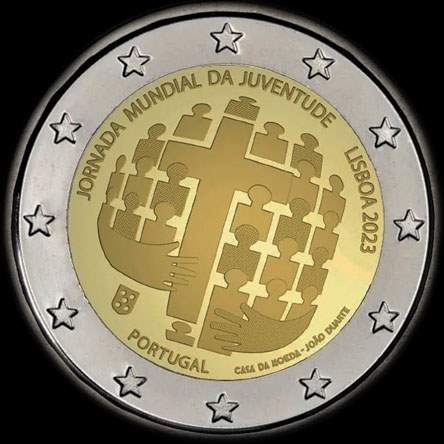 Portugal 2023 - Journ�es mondiales de la Jeunesse - 2 euro comm�morative