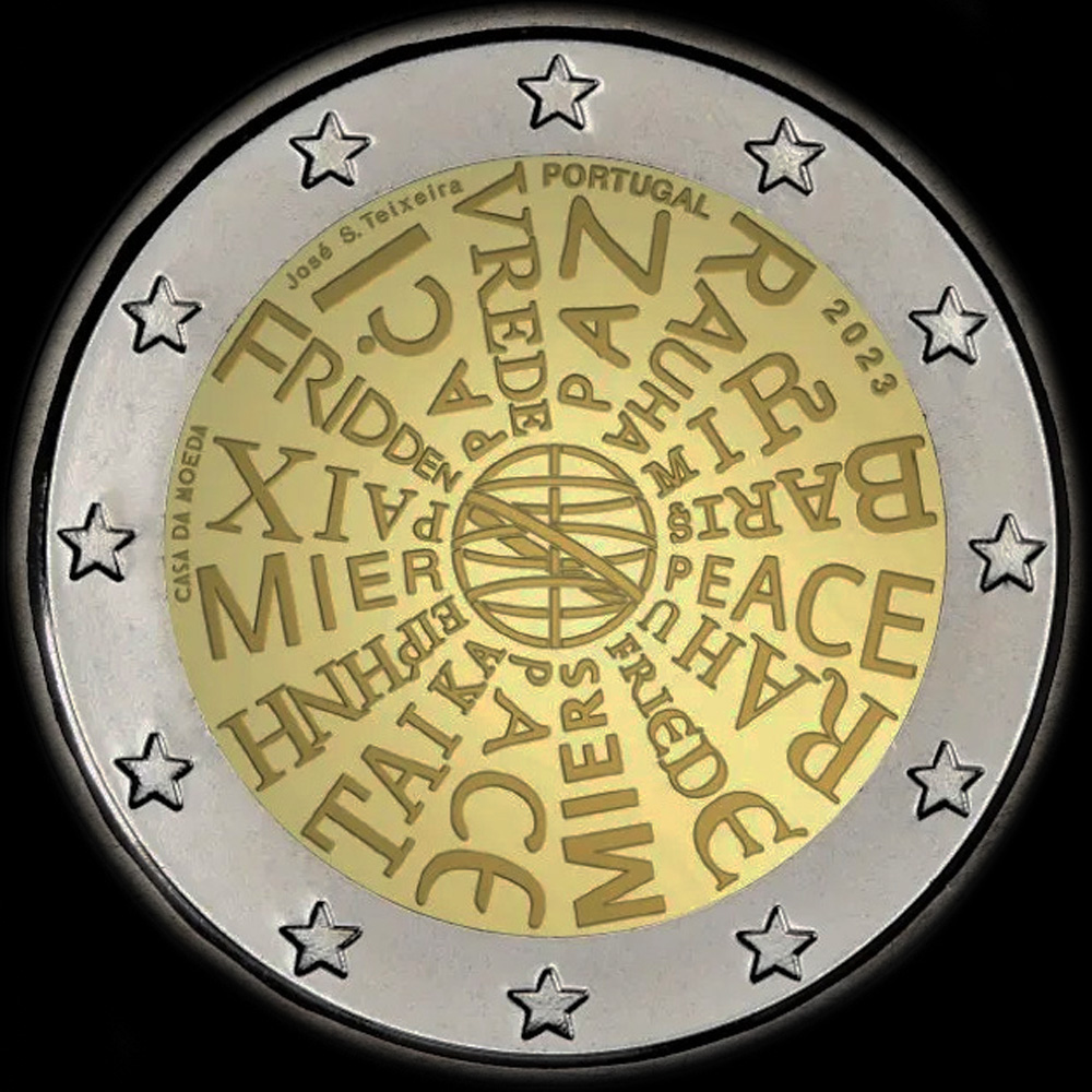 Portugal 2023 - Pour la Paix entre les Nations - 2 euro comm�morative