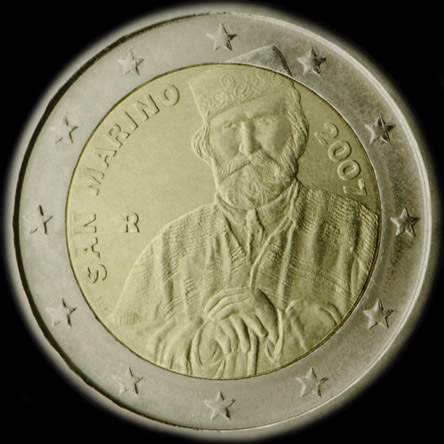Saint-Marin 2007 - 200 ans de la mort de Giuseppe Garibaldi - 2 euro commémorative
