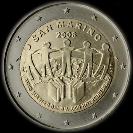 Saint-Marin 2008 - Ann�e Europ�enne du Dialogue Interculturel - 2 euro comm�morative