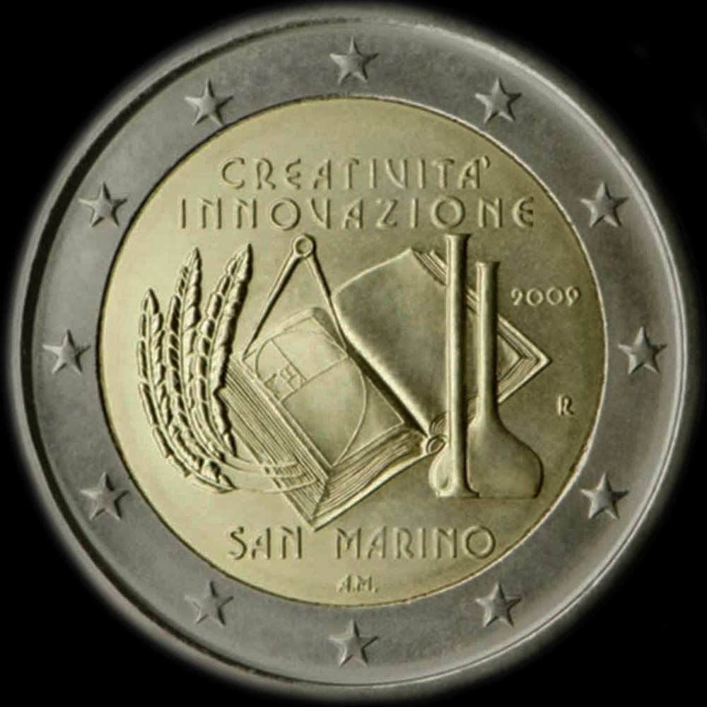Saint-Marin 2009 - Ann�e Europ�eene de la Cr�ativit� et de l'Innovation - 2 euro comm�morative