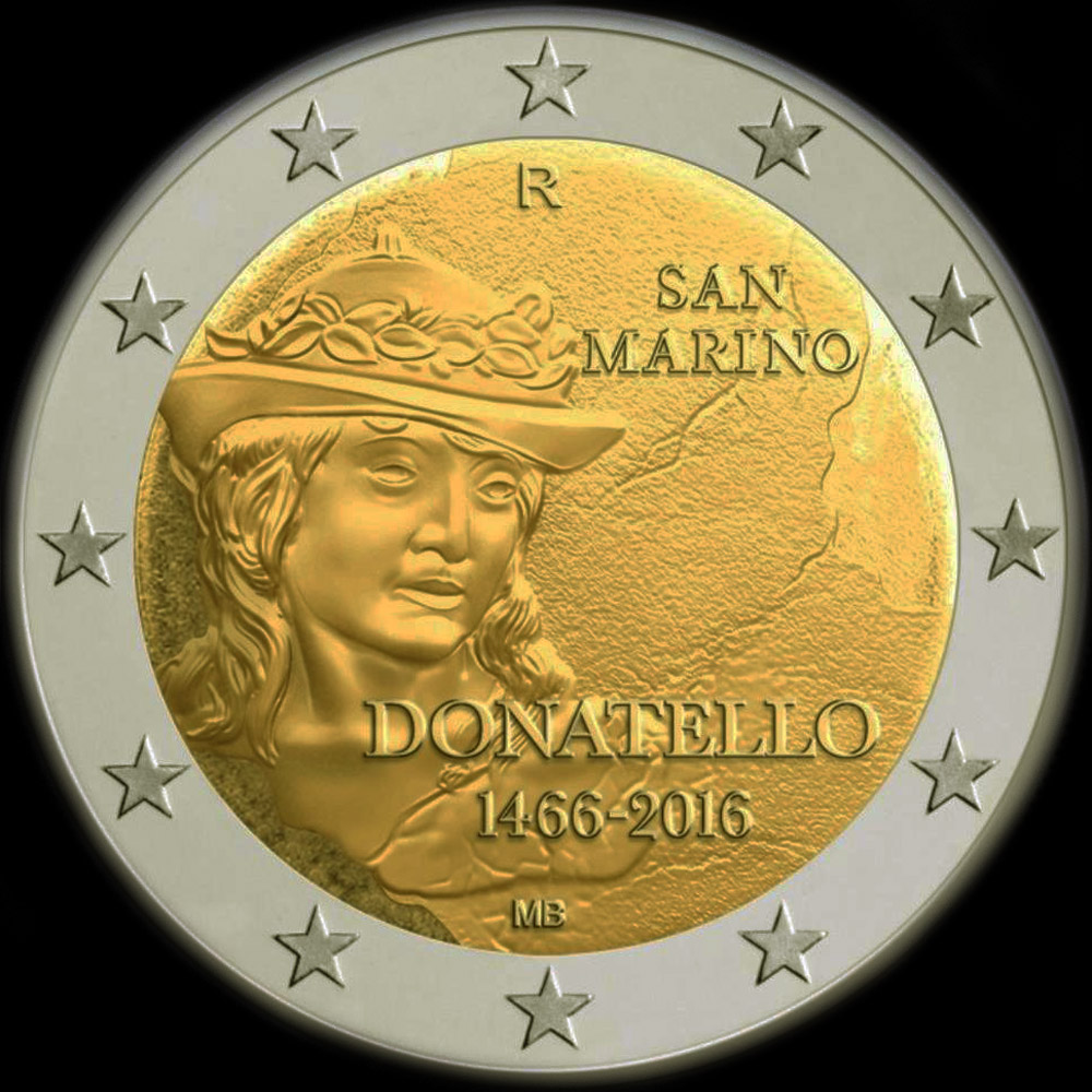 Saint-Marin 2016 - 550 ans de la mort de Donatello - 2 euro comm�morative