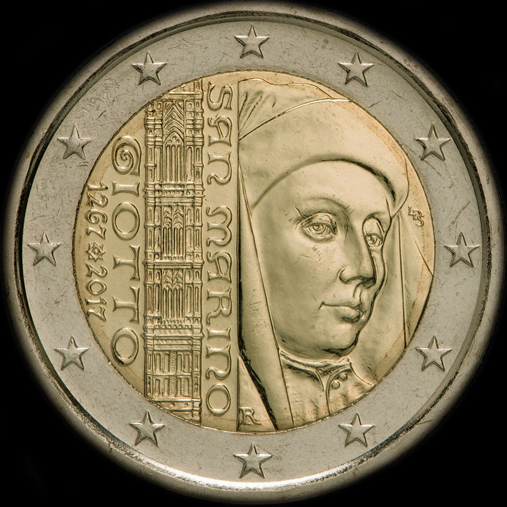 Saint-Marin 2017 - 750 ans de Giotto di Bondone - 2 euro comm�morative