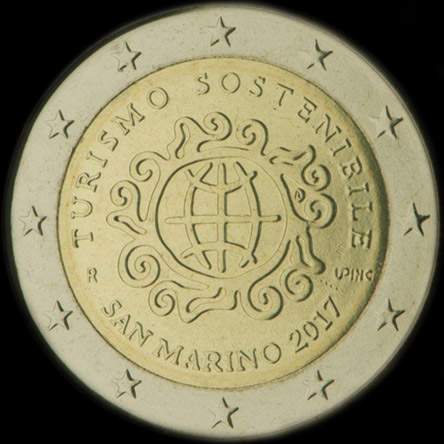 Saint-Marin 2017 - Ann�e Internationale du Tourisme Durable pour le D�veloppement - 2 euro comm�morative