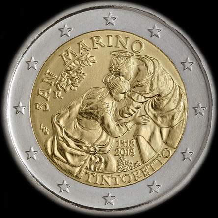 Saint-Marin 2018 - 500 ans de Jacopo Robusti dit Tintoretto - 2 euro comm�morative
