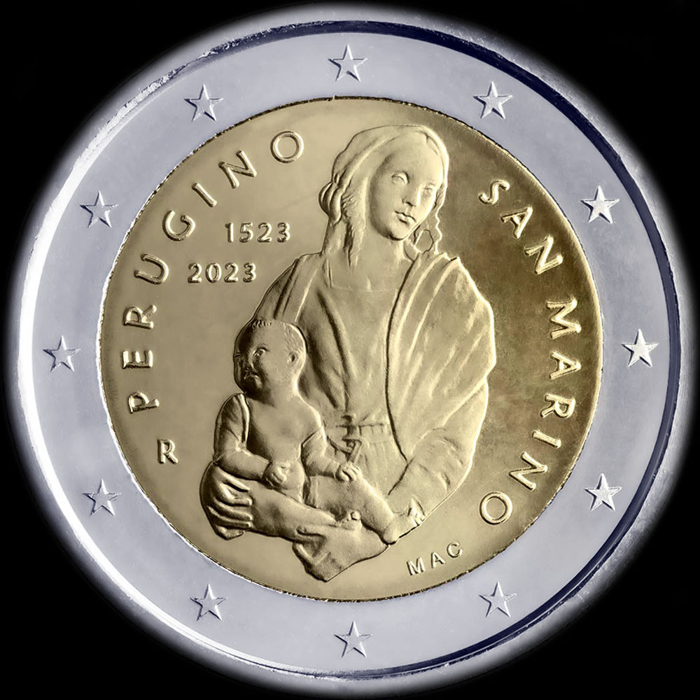 Saint-Marin 2023 - 500 ans de la mort du P�rugin - 2 euro comm�morative