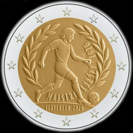 Slovaquie 2026 - 50 ans de la victoire au championnat d'Europe de Football - 2 euro comm�morative