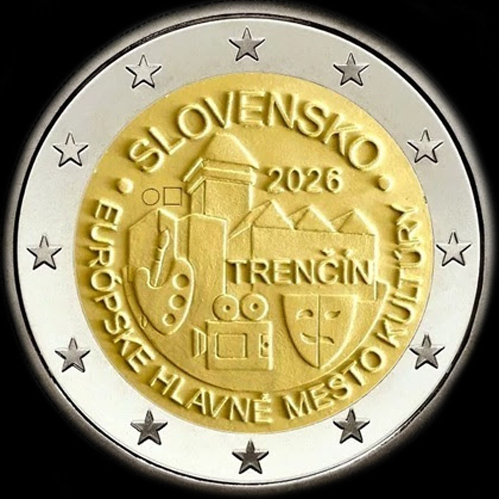 Slovaquie 2026 - Tren&ccaron;&iacute;n capitale europ�enne de la culture&nbsp;2026 - 2 euro comm�morative